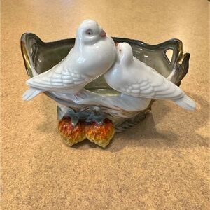 Vintage Porcelain Love Birds table piece